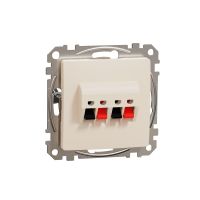 Gniazdo głośnikowe podwójne, beżowe, Sedna Design & Elements | SDD112411 Schneider Electric