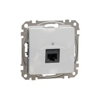 Gniazdo komputerowe RJ45 kat. 5e UTP, srebrne aluminium, Sedna Design & Elements | SDD113451 Schneider Electric