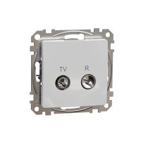 Gniazdo R/TV przelotowe (7dB), srebrne aluminium, Sedna Design & Elements | SDD113474R Schneider Electric