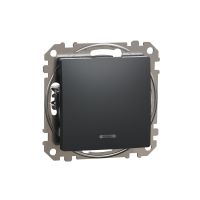 Łącznik 1-biegunowy z podświetleniem, czarny antracyt, Sedna Design & Elements | SDD114101L Schneider Electric