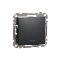 Łącznik schodowy z podświetleniem 16AX, czarny antracyt, Sedna Design & Elements | SDD114166L Schneider Electric