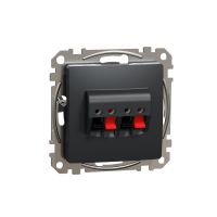 Gniazdo głośnikowe podwójne, czarny antracyt, Sedna Design & Elements | SDD114411 Schneider Electric