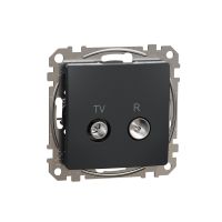 Gniazdo R/TV przelotowe (10dB), czarny antracyt, Sedna Design & Elements | SDD114478R Schneider Electric