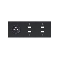 Panel 3-krotny: 1 gniazdo + 1 HDMI + 1 USB + 1 HDMI + 1 USB czarny mat Simon 100 | 10020318-238 Kontakt Simon