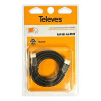 Kabel HDMI męski-męski 3m czarny (blister T2) | 494502 Televes