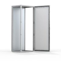Obudowa stojąca modułowa metalowa 2000x600x400 IP55 z płytą montaż. drzwi pojed. RAL7035 MCS20064R5 | MCS20064R5 Eldon