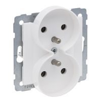 Gniazdo 2X2P+Z 16 A 250 V zaciski śrubowe, biały, Suno | 721191 Legrand