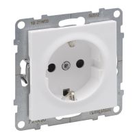 Gniazdo Schuko 2P+Z 16A 250V z przesłoną zaciski automatyczne, biały, Suno | 721120 Legrand