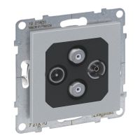 Gniazdo TV-R-2xSAT końcowe 1.5 dB, aluminium, Suno | 721370 Legrand