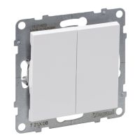 Łącznik schodowy podwójny 10 AX 250 V zaciski automatyczne, biały, Suno | 721108 Legrand