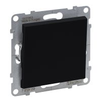 Przycisk pojedynczy 6 A 250 V zaciski automatyczne, czarny, Suno | 721409 Legrand