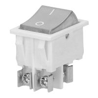 Łącznik kołyskowy podświetlany, przycisk przeźroczysty, biała obudowa, 20(10)A / 250VAC | OR-AE-13179/W/W Orno