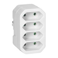 Rozgałęźnik 4x2P euro biały 20 sztuk | OR-AE-13279/W/20 Orno