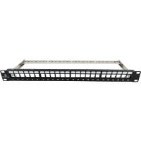 Panel krosowy modularny 19", 1U, 24 porty, niewyposażony, z podporą - ALANTEC (D) | PK020 A-Lan Technologie