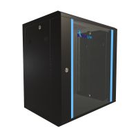 Szafa RACK 19" 12U 600X450 wisząca czarna met. drzwi EXTRALINK | EX.7263 Batna
