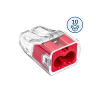 IDEALNA Szybkozłączka wtykowa SCP2 B10 transparentny/czerwony (woreczek = 10 szt.) | 88001001 Simet