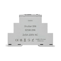 shutter DIN, Sterownik do obsługi rolety, żaluzji… sterow smartfonem Wi-Fi 2x5A 230V na DIN Simon GO | EZ1W.DIN Kontakt Simon