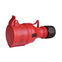 Gniazdo przenośne proste 16A 4P 400V IP44 TWIST GPP TYP B 16/4 czerwone 921881 | 921881 Elektromet