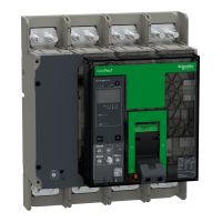 Wyłącznik, ComPacT NS800L, 150kA przy 415VAC, 4P, stacjonarny, sterowanie ręczne, MicroLogic 5.0A, 8 | C080L45AFM Schneider Electric