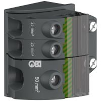 Wspornik zestawu połączeniowego 1 x 50 + 2 x 25 zaciski śrubowe | LVSXK6 Schneider Electric