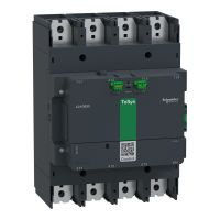 Stycznik mocy, TeSys Giga, 4 biegunowy (4NO), AC-1 <=440V 1050A, wersja rozszerzona, 48…130V szeroko | LC1G6304EHEA Schneider Electric