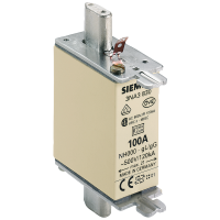 Wkładka bezpiecznikowa NH, NH000, In: 100 A, gG, Un AC: 500 V, Un DC: 250 V | 3NA3830 Siemens