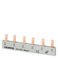 Szyna łączeniowa grzebieniowa 10 mm2, 2-faz., 6x (1-faz.+N), 210 mm | 5ST3608 Siemens