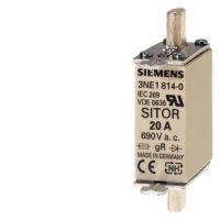 Wkładka topikowa SITOR, z zestykami nożowymi, NH000, In: 80 A, gS, Un AC: 690 V | 3NE1820-0 Siemens