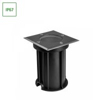 Oprawa najazdowa LUKKA CONNECT GU10 IP67 250V 110x110x140 szara kwadratowa przelotowa | SLIP012016 Wojnarowscy