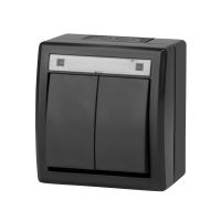 Łącznik natynkowy świecznikowy IP 55, antracytowy, AQUANT 2K | 5002-17 Elektro-Plast Nasielsk