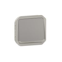 Przycisk przełączny NO/NC z podświetl. mechanizm 10A- 250V~ szary, Nowe Plexo  | 069536L Legrand