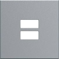 Płytka czołowa do gniazda ładowania USB, srebrny, Lumina | WXD112T Hager