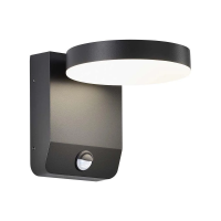 Naświetlacz elewacyjny V-TAC 17W LED czujnik ruchu okrągła czarna IP65 VT-11020S 4000K 2520lm | 3800157689663 LED EUROPE
