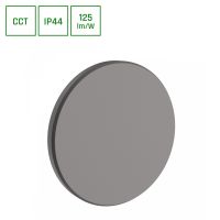 Oprawa na elewację PIATTA 9W CCT 3000/4000/6000K 230V IP44 120x47mm szara okrągła | SLI003040CCT_PW Wojnarowscy