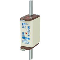 Wkładka bezpiecznikowa (topikowa) NH1C/I 20A gG 400V zwłoczna / Zaczepy izolowane | 004194106 Eti