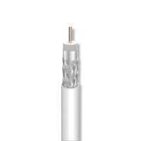 Kabel koncentryczny T-100 1,13/4,8/6,6mm biały / 100m / KRĄŻEK | 2126 Televes
