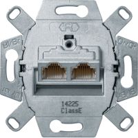 Mechanizm gniazda komp. UAE 2-kr (RJ45), ekranowane, kat.6a, klasa, one.platform | WDF410866 Hager