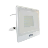 Naświetlacz LED V-TAC 50W SAMSUNG CHIP czujnik ruchu biały przewód 1M VT-158S-1 4000K 4000lm 5 lat g | 3800157661607 LED EUROPE
