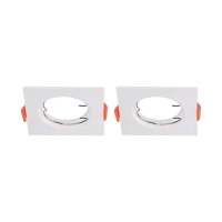 Oczko V-TAC GU10 wpuszczane kwadrat białe (opak. 2 szt) VT-930 3 lata gwarancji | 3800157664356 LED EUROPE
