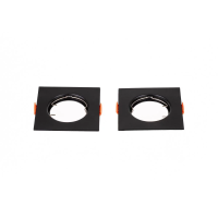 Oczko V-TAC GU10 wpuszczane kwadrat czarne (opak. 2 szt) VT-930 3 lata gwarancji | 3800157664363 LED EUROPE