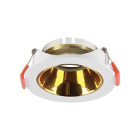 Oczko V-TAC GU10 wpuszczane okrągłe białe/złote VT-931 3 lata gwarancji | 3800157664417 LED EUROPE