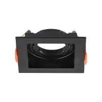 Oczko V-TAC GU10 wpuszczane kwadrat czarne VT-933-B 3 lata gwarancji | 3800157664509 LED EUROPE