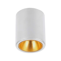 Oprawa V-TAC GU10 okrągła natynkowa tuba biała+złoty 98x118mm VT-978RD 3 lata gwarancji | 3800157679923 LED EUROPE