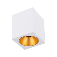 Oprawa V-TAC GU10 kwadratowa natynkowa biała+złoty 100x100x120cm VT-979SQ 3 lata gwarancji | 3800157679947 LED EUROPE