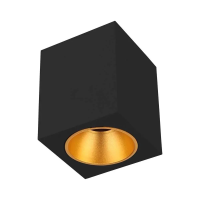 Oprawa V-TAC GU10 kwadratowa natynkowa czarna+złoty 100x100x120cm VT-979SQ 3 lata gwarancji | 3800157679954 LED EUROPE