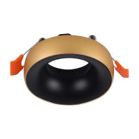 Oczko V-TAC GU10 wpuszczane okrągłe złoty+czarny VT-980RD 3 lata gwarancji | 3800157679992 LED EUROPE