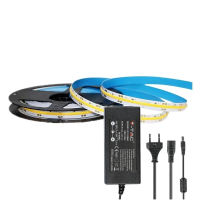 Zestaw LED V-TAC taśma 512LED/m COB 24V 12W/m zasilacz 24V 60W (2669+3264) 6400K 1000lm | 3800157664646 LED EUROPE