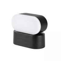 Kinkiet ścienny V-TAC 6W LED czarny IP65 obrotowy 350st VT-816 4000K 800lm | 3800157678544 LED EUROPE