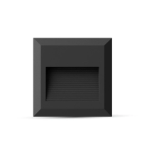 Oprawa schodowa 2W LED V-TAC czarna kwadrat 230V IP65 VT-1152 4000K 70lm | 3800157677356 LED EUROPE