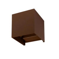 Oprawa ścienna V-TAC 11W LED góra dół regulowana brąz corten kwadrat IP65 VT-759-12 3000K 1360lm | 3800157691697 LED EUROPE
